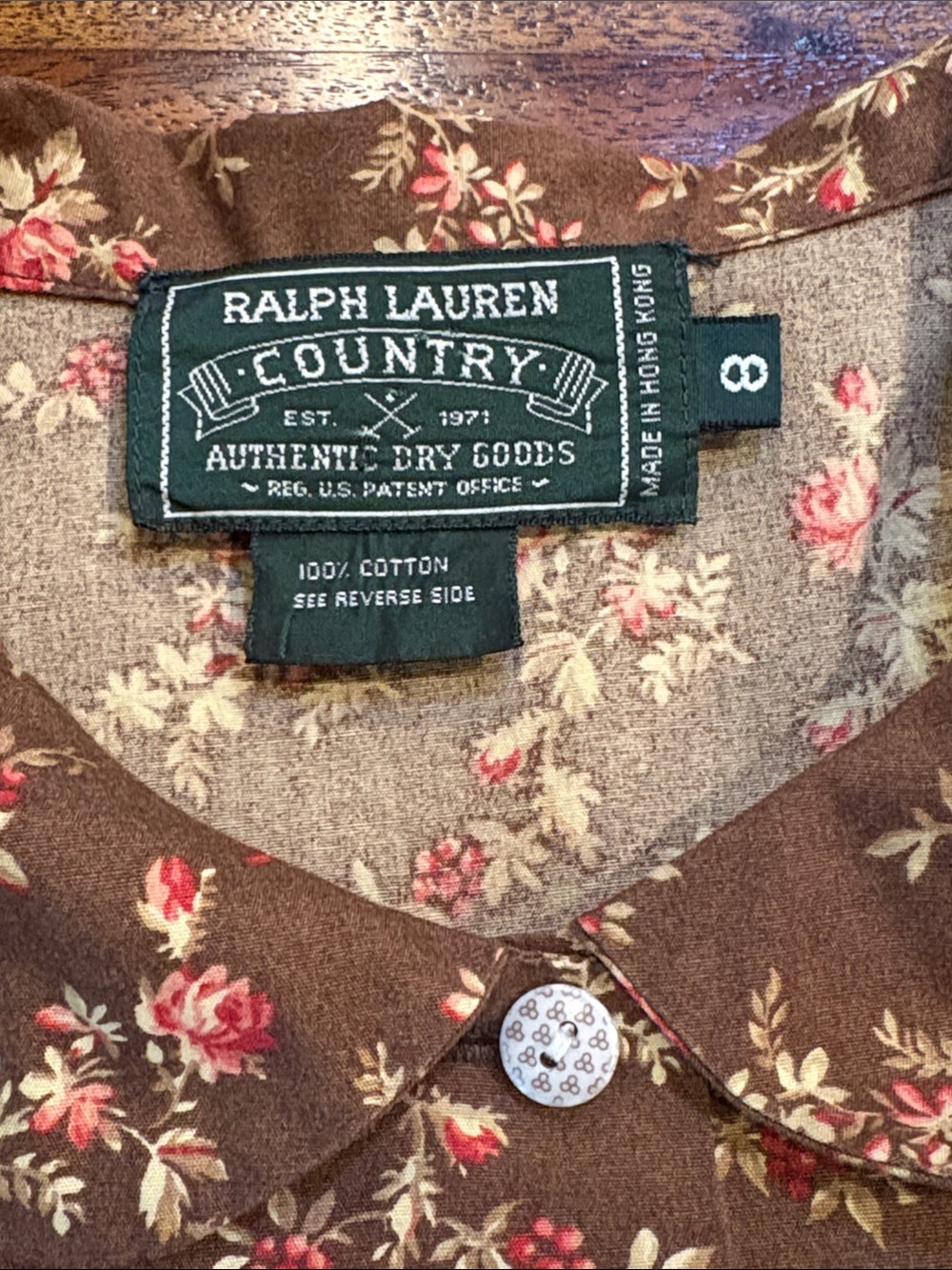 Vintage Ralph Lauren Country 90s Tailored Floral Cottagecore Puff Sleeve Blouse - Picture 9 of 12